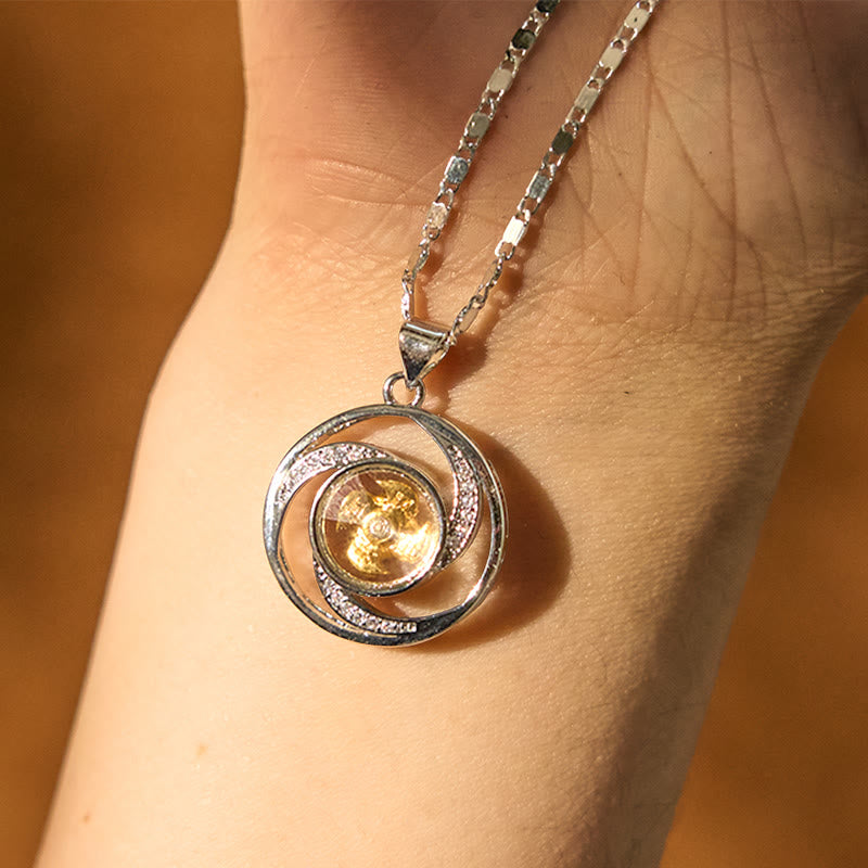 KarmaRipple's Gold plated Bronze Brass Rotatable Windmill Fortune Pendant Necklace p4