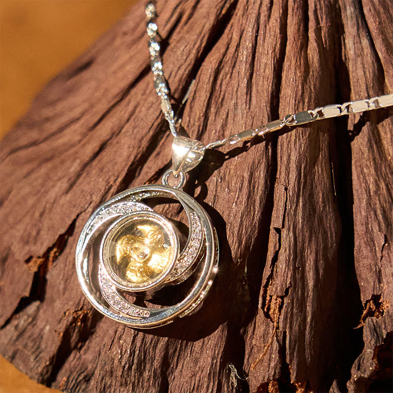 KarmaRipple's Gold plated Bronze Brass Rotatable Windmill Fortune Pendant Necklace p3