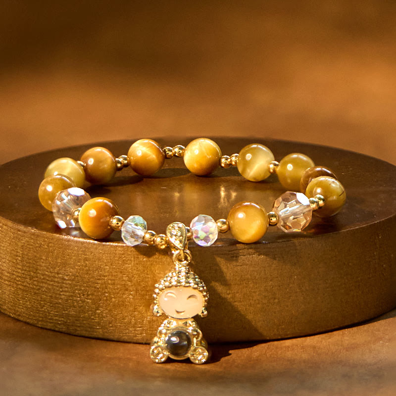 KarmaRipple's Yellow Tiger Eye Meditation Buddha Protection Bracelet p5