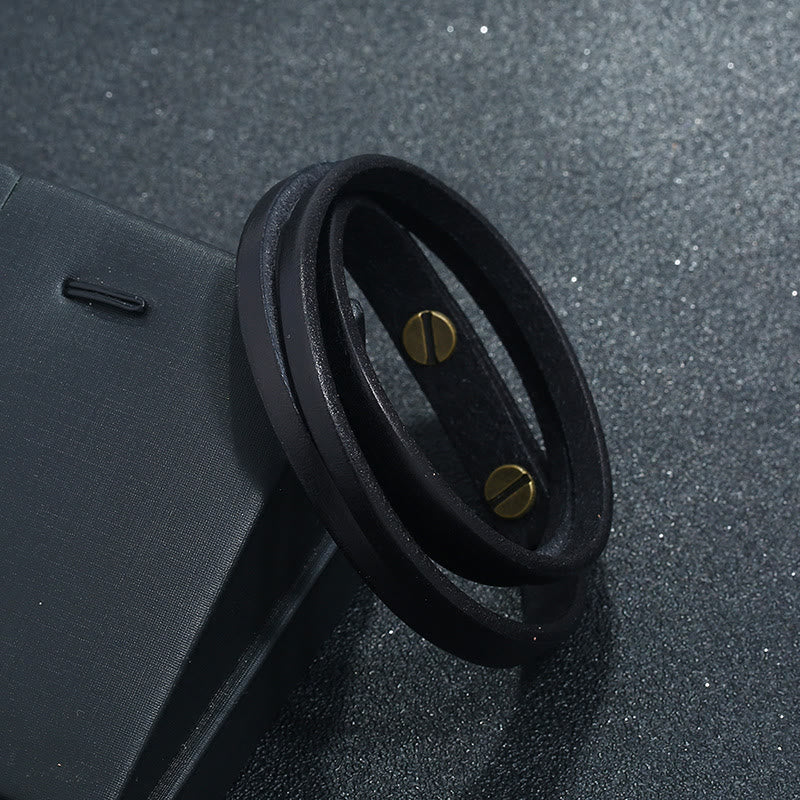 KarmaRipple's Vintage Multi-layer Leather Strength Buckle Bracelet p12