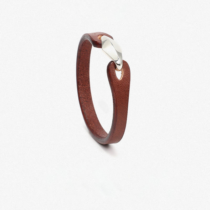 KarmaRipple's 925 Sterling Silver Leather Multi-turn Protection Bracelet p5