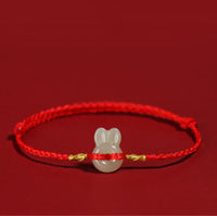 KarmaRipple's Hetian Jade Cute Rabbit String Fortune Bracelet