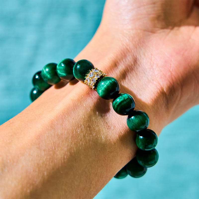 KarmaRipple's Green Tiger Eye Positive Bracelet p2
