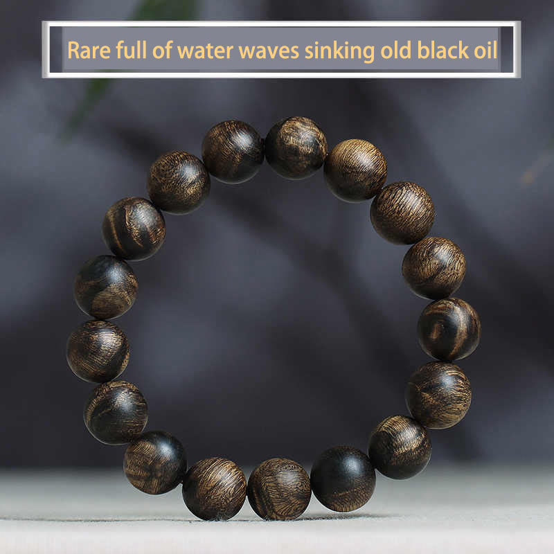 KarmaRipple's Rare Brunei Agarwood Water Ripple Pattern Peace Calm Bracelet p2