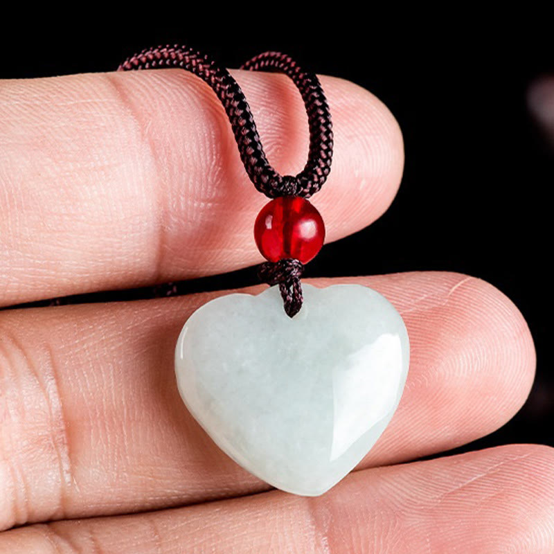 KarmaRipple's Jade Heart Prosperity Pendant Necklace p4