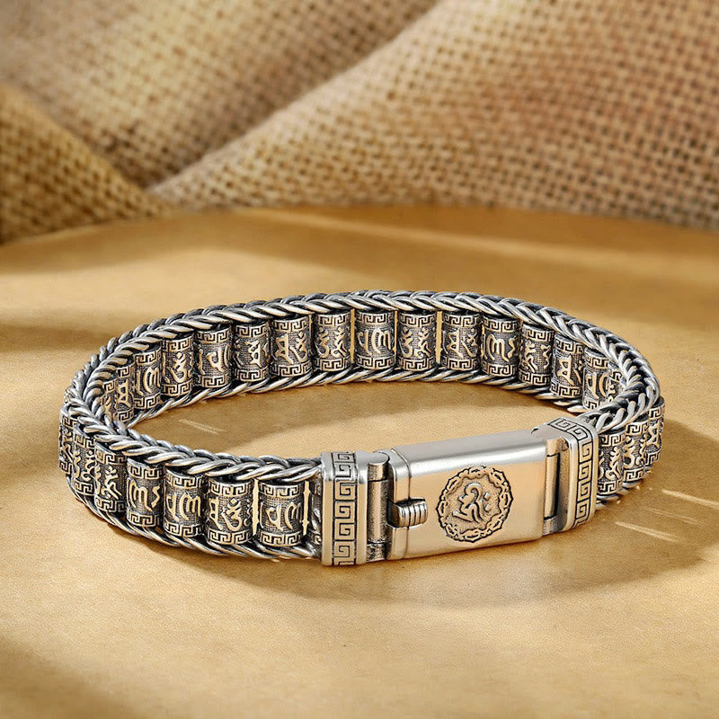 KarmaRipple's Tibetan Bronze Buckle Om Mani Padme Hum Peace Metal Bracelet p9