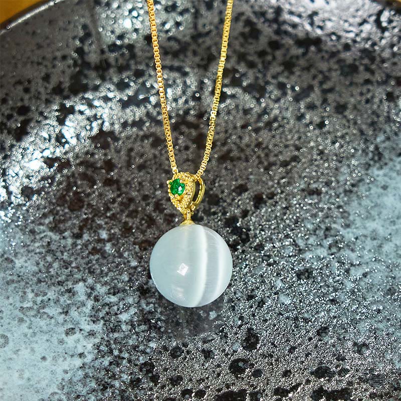 KarmaRipple's Cat's Eye Round Ball Confidence Pendant Necklace p24