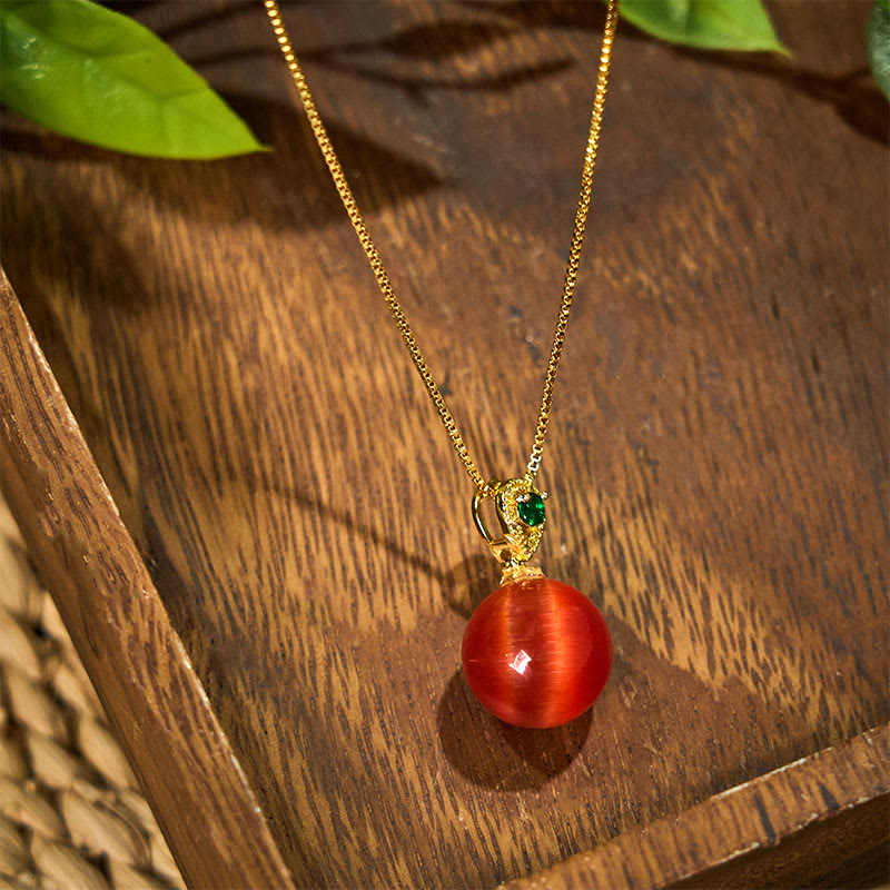 KarmaRipple's Cat's Eye Round Ball Confidence Pendant Necklace p10