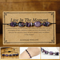 KarmaRipple's Live In The Moment Charoite Hematite Powerful Bracelet