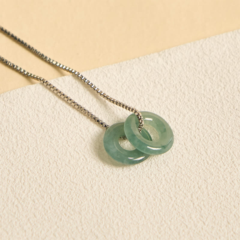 KarmaRipple's Jade Double Peace Buckle Prosperity Pendant Necklace p12