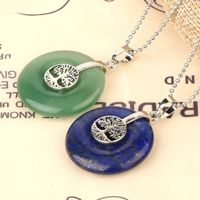 KarmaRipple's Various Gemstone'se Quartz Green Aventurine Amethyst The Tree of Life Kindness Pendant Necklace p11