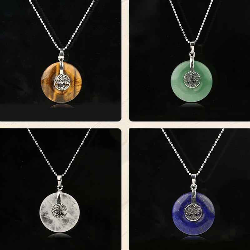KarmaRipple's Various Gemstone'se Quartz Green Aventurine Amethyst The Tree of Life Kindness Pendant Necklace p22