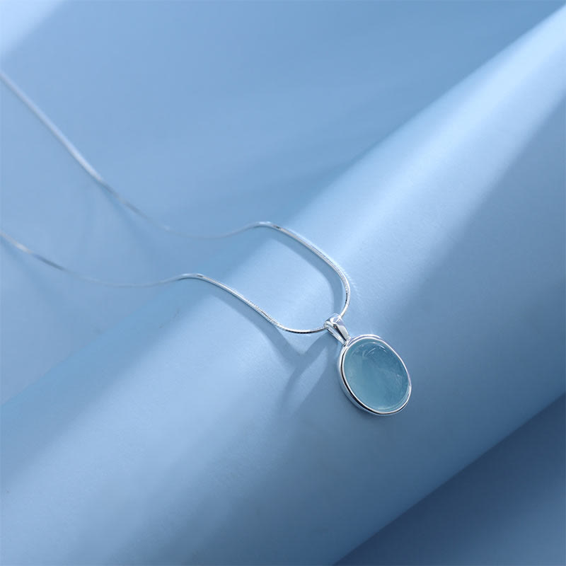 KarmaRipple's 925 Sterling Silver Aquamarine Balancing Clavicle Chain Pendant Necklace p11