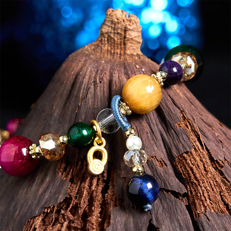 KarmaRipple's Authentic Colored Tiger Eye Stone Weight Balance Bracelet p3