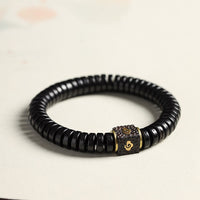 KarmaRipple's Tibetan Coconut Shell Auspicious Clouds Positive Bracelet