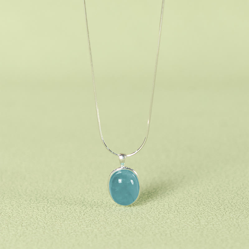 KarmaRipple's 925 Sterling Silver Aquamarine Balancing Clavicle Chain Pendant Necklace p3