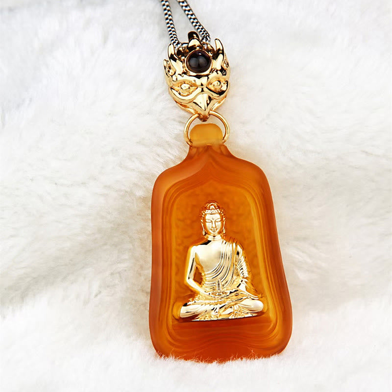 KarmaRipple's Tibetan Medicine Buddha Liuli Gemstone Compassion Serenity Pendant Necklace p19