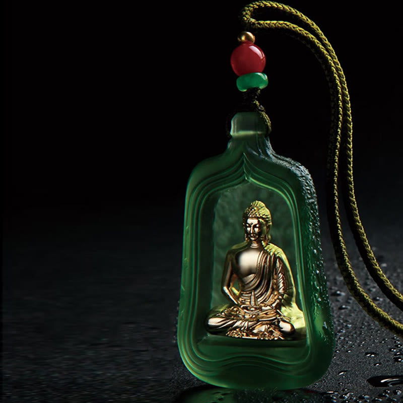 KarmaRipple's Tibetan Medicine Buddha Liuli Gemstone Compassion Serenity Pendant Necklace p11