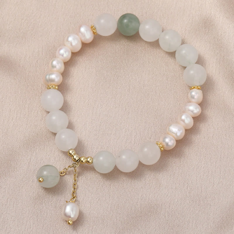 KarmaRipple's Tianshan Jade Pearl Abundance Bracelet p3