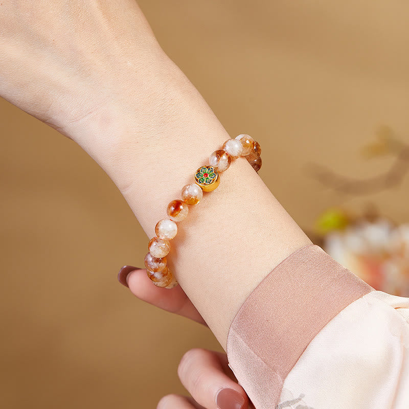 KarmaRipple's 999 Sterling Silver Om Mani Padme Hum Citrine Protection Bracelet p8