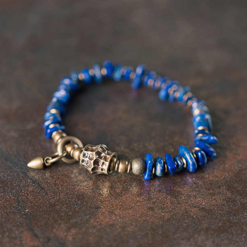 KarmaRipple's Vintage Irregular Shape Design Lazurite Positive Bracelet p17
