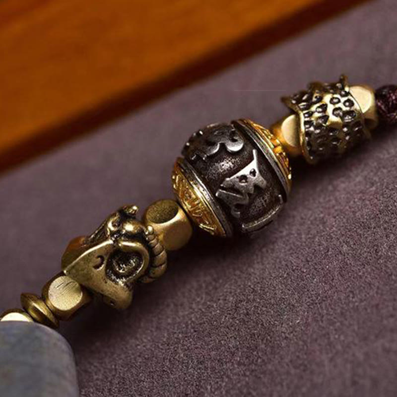 KarmaRipple's Tibet Dzi Bead Om Mani Padme Hum Protection Pendant Necklace p4