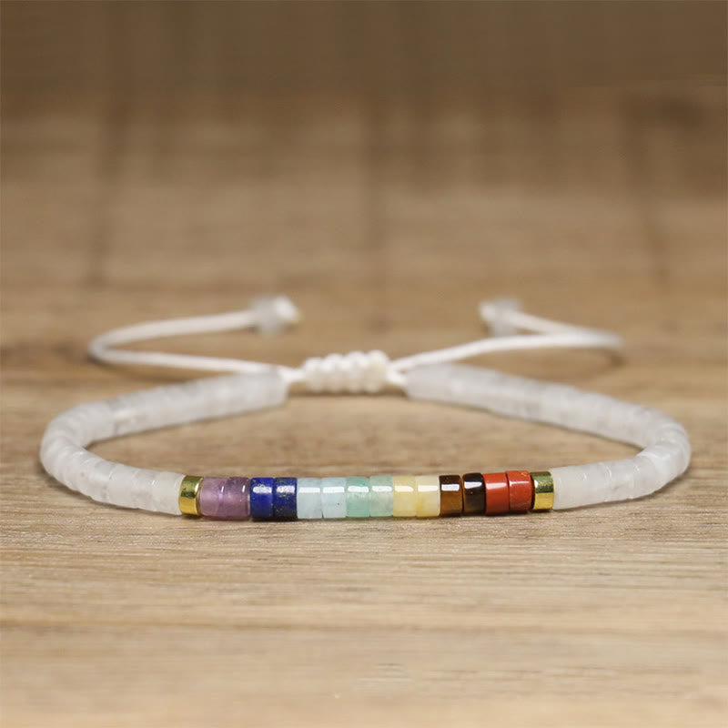 KarmaRipple's Authentic Ivory Gemstone Black Onyx Clarity Spacer Bead Bracelet p1