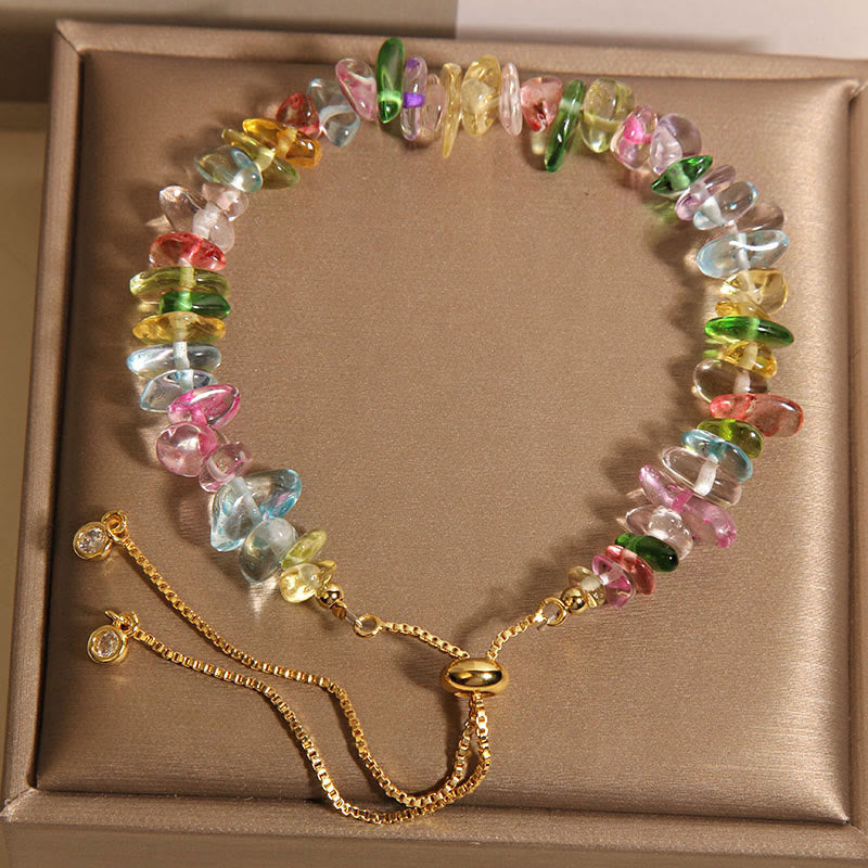 KarmaRipple's Various Gravel Crystals Ivory Gemstone Blue Gemstone Protection Bracelet p11