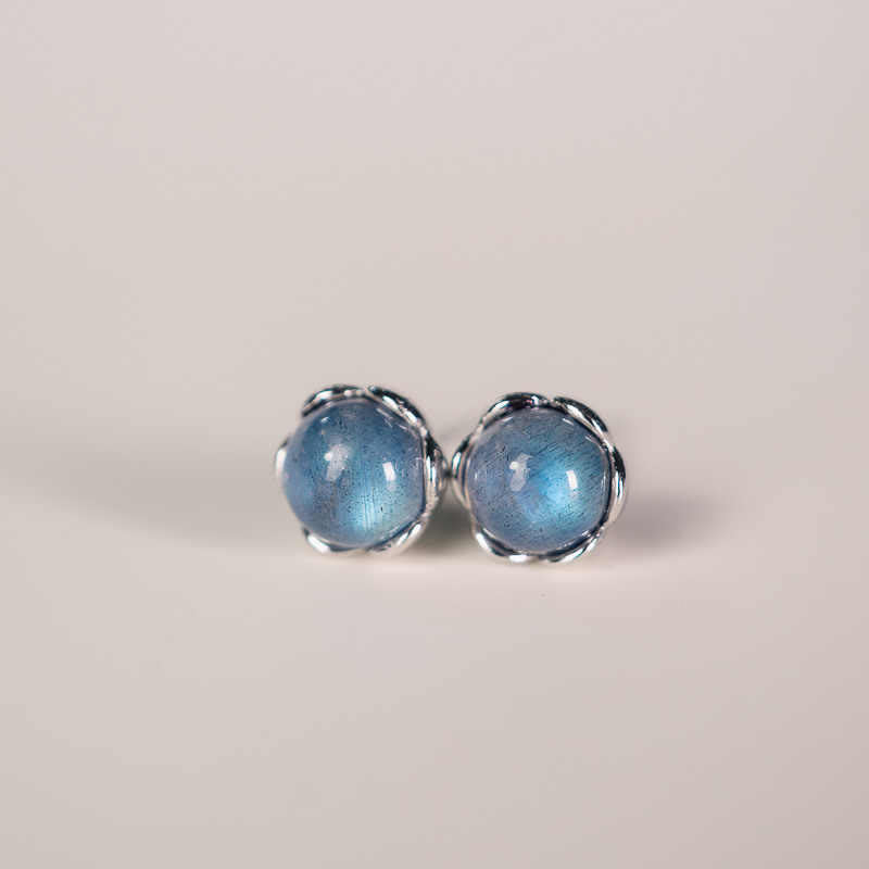 KarmaRipple's 925 Sterling Silver Moonstone'sitive Earrings p5