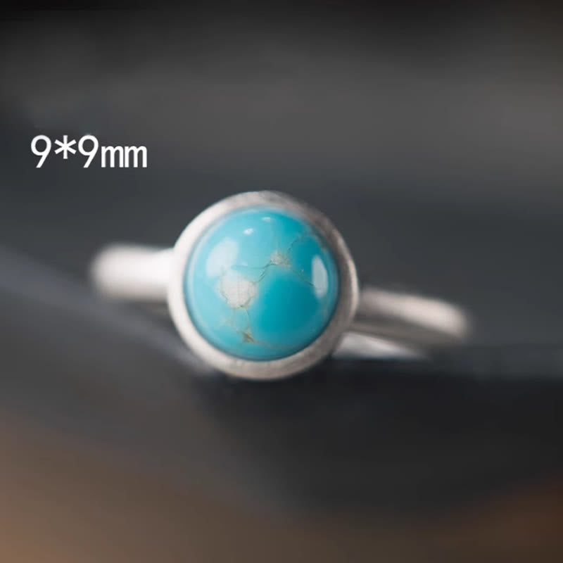 KarmaRipple's Authentic 925 Sterling Silver Lazurite Turquoise?Adjustable Balance Ring p9