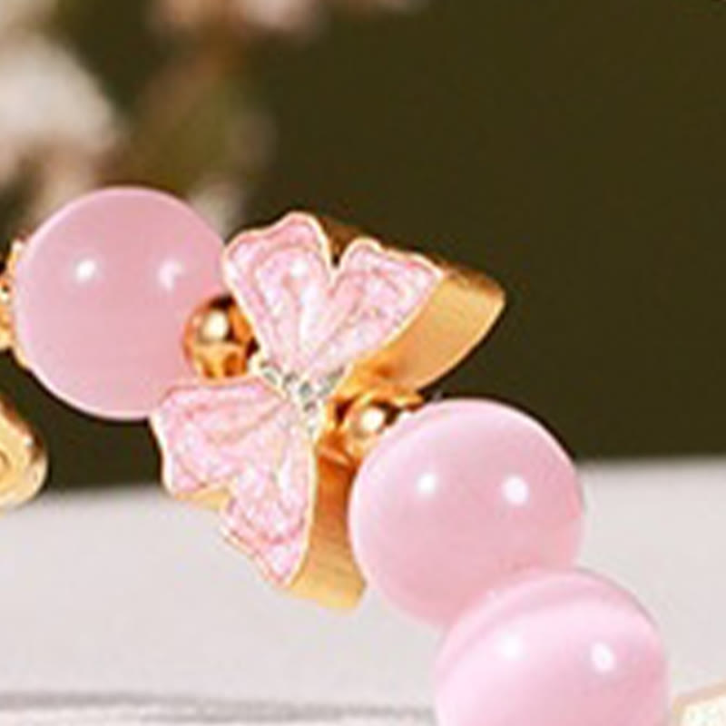 KarmaRipple's 925 Sterling Silver Cat's Eye Hetian Jade Butterfly Peace Lock Talisman Peace Bracelet p10