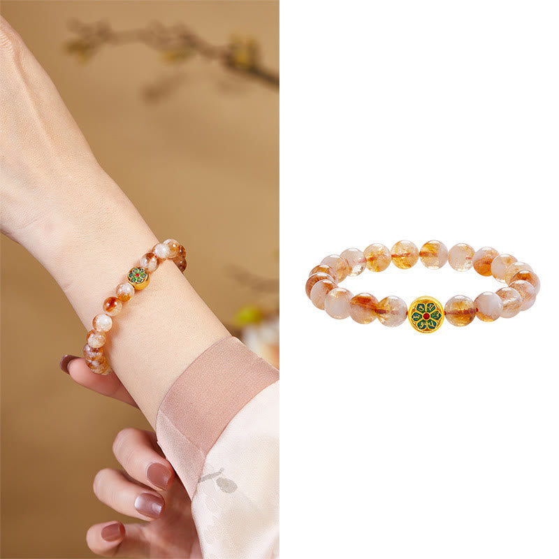 KarmaRipple's 999 Sterling Silver Citrine Om Mani Padme Hum Protection Bracelet p11