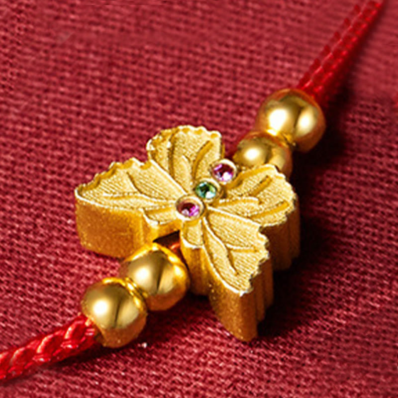 KarmaRipple's 999 Sterling Silver Butterfly Red String Strength Bracelet p10