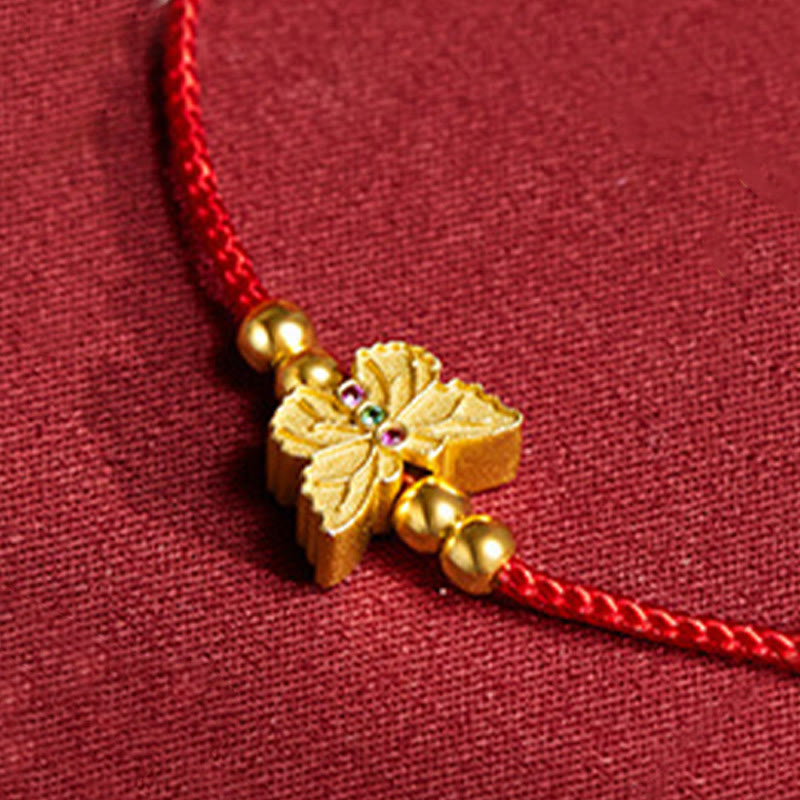 KarmaRipple's 999 Sterling Silver Butterfly Red String Strength Bracelet p9