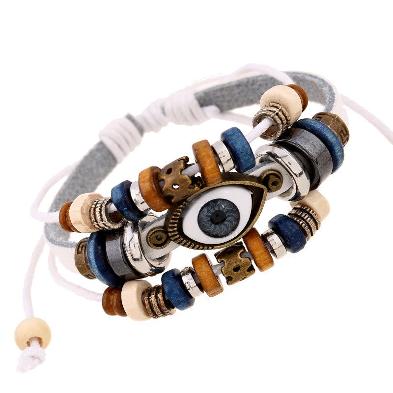 KarmaRipple's Tibetan Evil Eye Leather Adjustable Protection Bracelet p7