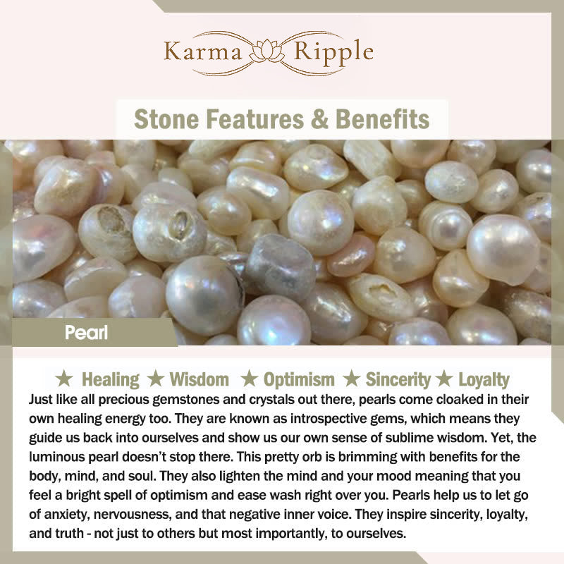 KarmaRipple's Pearl Flower Petals Fortune Drop Earrings p7