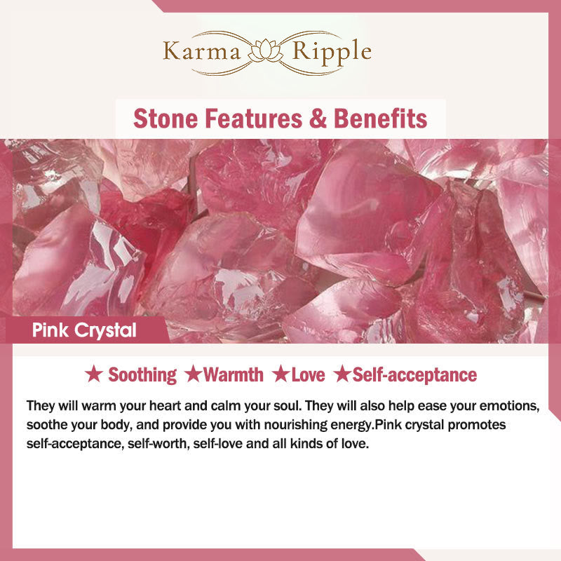 KarmaRipple's Authentic Pink Gemstone Soothing Protection Bracelet p6