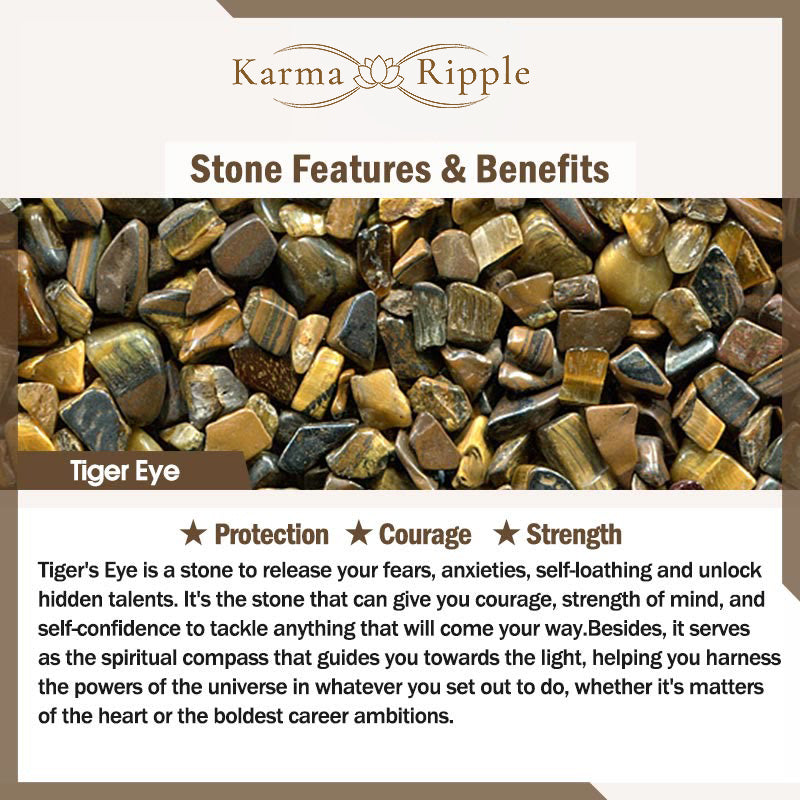 KarmaRipple's Tiger Eye Six True Words Courage Bracelet p5