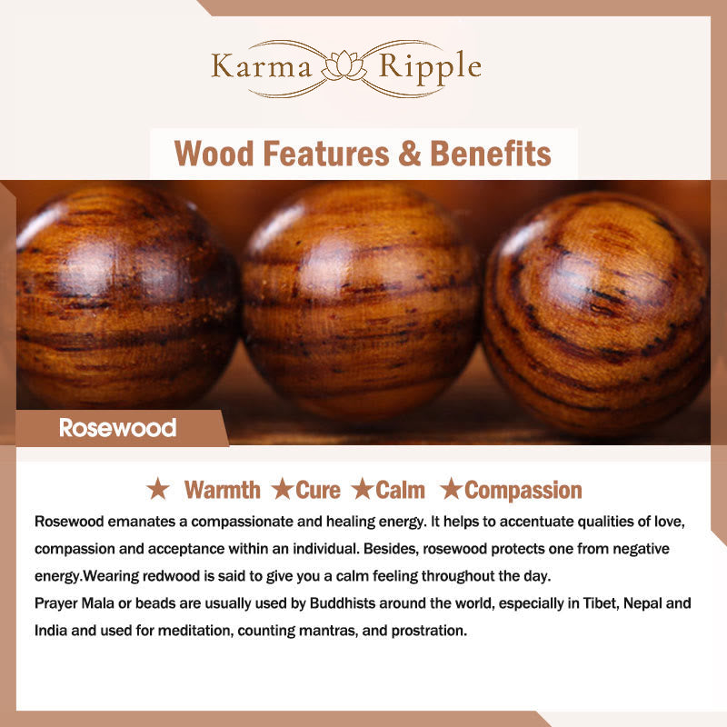 KarmaRipple's Tibetan Rosewood Engraving Tiger Protection Bracelet p9