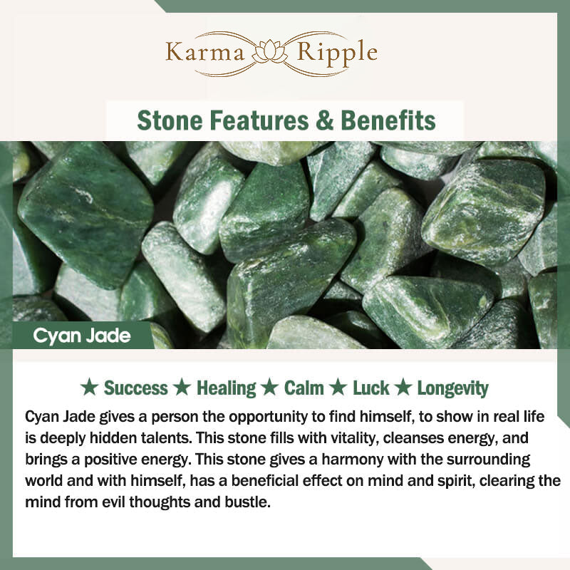 KarmaRipple's 925 Sterling Silver Plated Gold Hetian Cyan Jade Rhombus Design Fortune Balancing Pendant Necklace p8