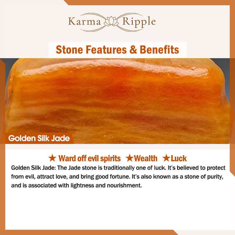 KarmaRipple's Golden Silk Jade Pixiu Wealth Bracelet p6