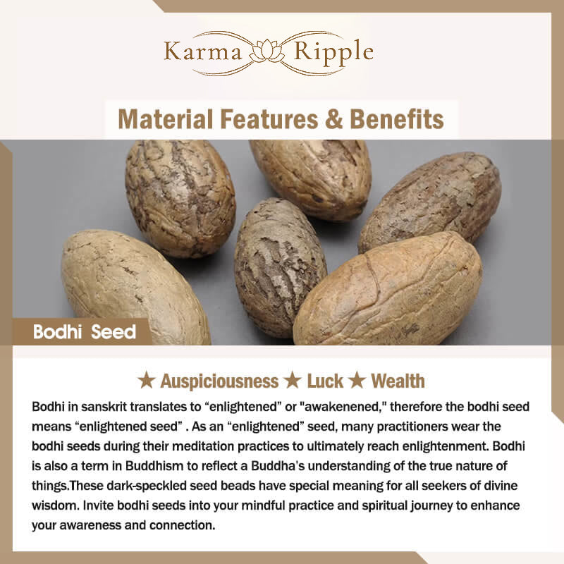 KarmaRipple's 108 Mala Beadwork Rudraksha Bodhi Seed Fortune Wealth Tassel Quadruple Wrap Bracelet p6