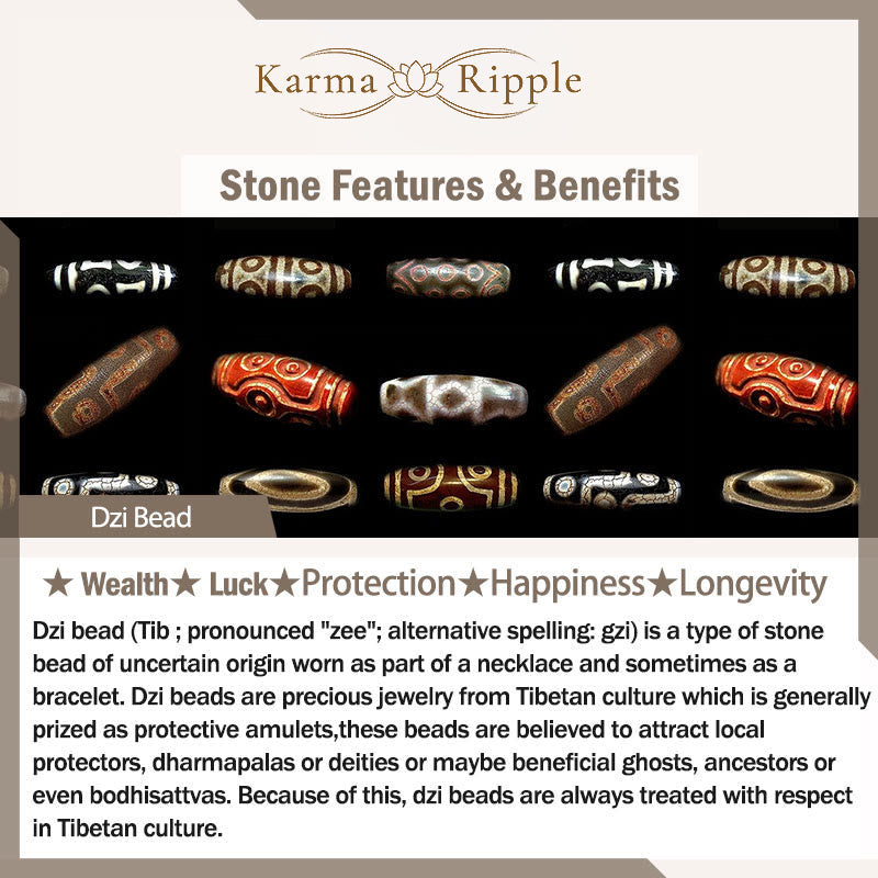 KarmaRipple's Ebony Wood Dzi Bead Bronze Protection Pair Bracelet p11