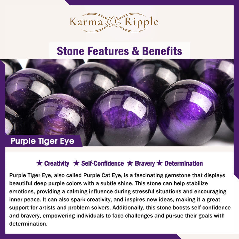 KarmaRipple's Purple Tiger Eye Creativity Bracelet p5