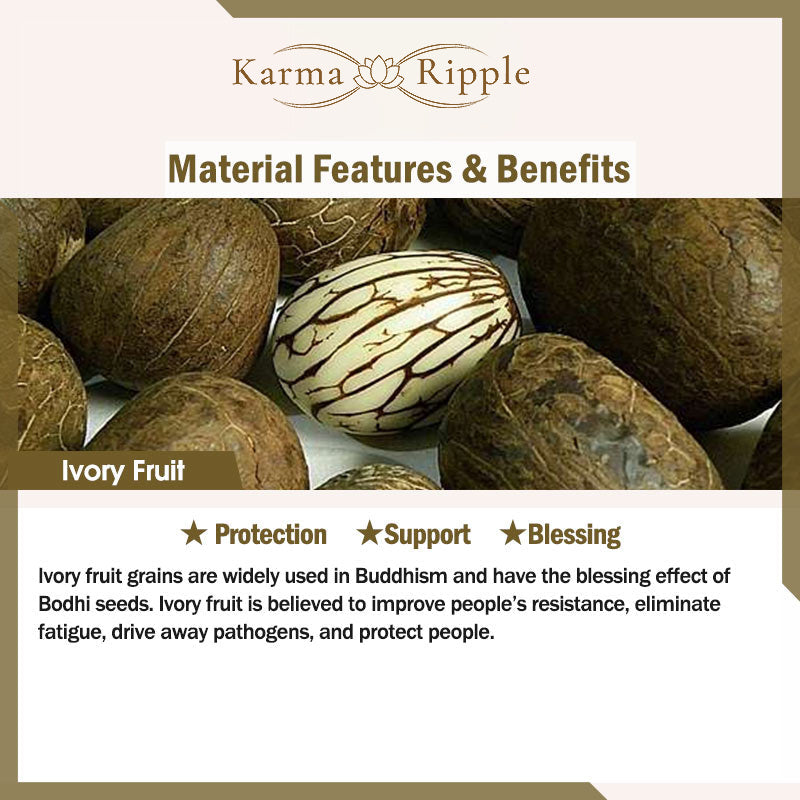 KarmaRipple's Ivory Fruit Om Mani Padme Hum Engraved Protection Pendant Necklace p10