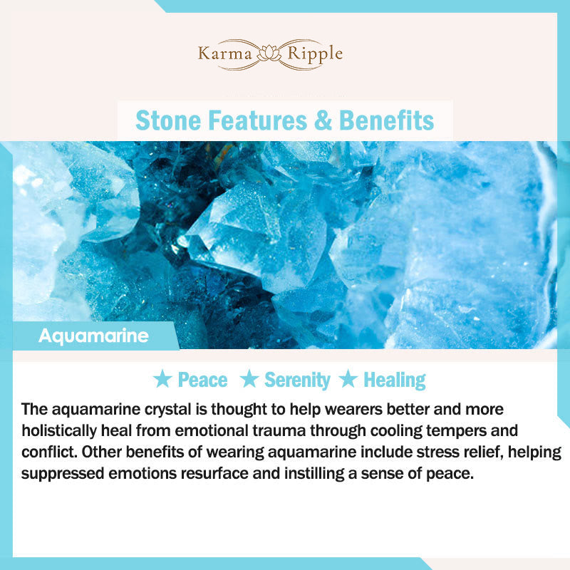 KarmaRipple's Authentic Aquamarine Serenity Bangle Bracelet p7