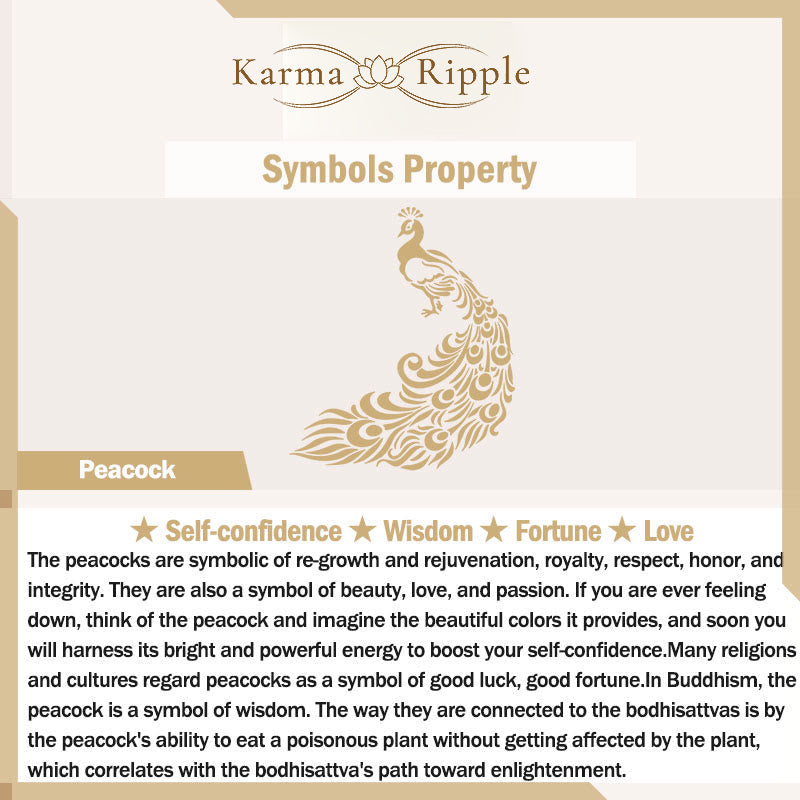 KarmaRipple's Ivory Jade Peacock Protection Pendant Chain Necklace p6