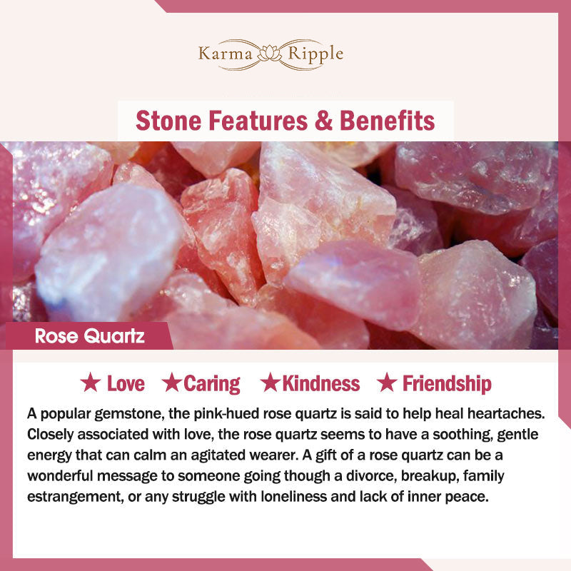 KarmaRipple's Rose Quartz Elephant Balancing Energy Talisman Bracelet p14