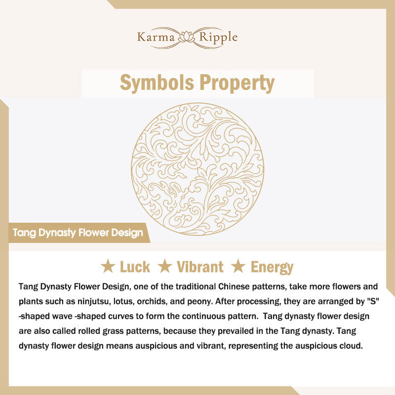 KarmaRipple's Tiger Tang Dynasty Flower Design Bronze Fortune Chain Bracelet p15