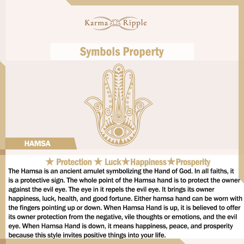 KarmaRipple's 925 Sterling Silver Evil Eye Hamsa Symbol Prosperity Fortune Chain Pendant Necklace p17